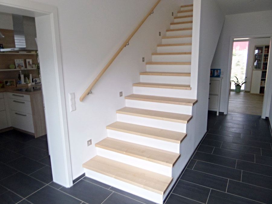 Treppen auf Beton · Ahorn auf Beton