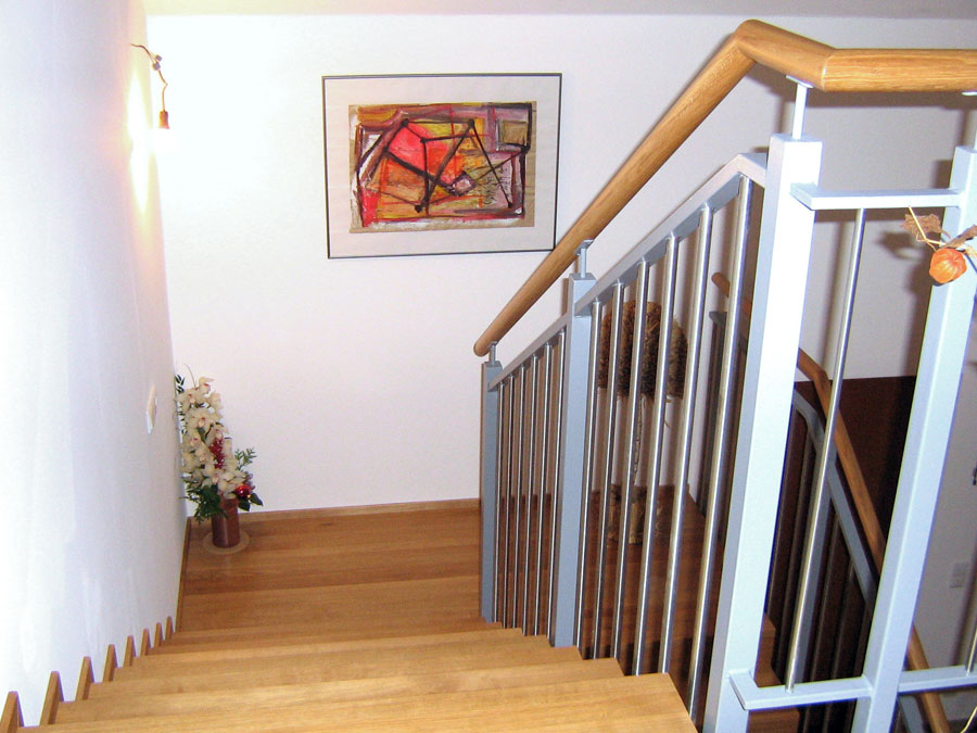 Treppen auf Beton · Eiche auf Beton